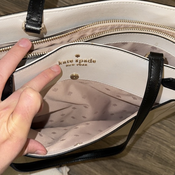 Kate Spade Cream and Black Structured Tote - Picture 8 of 16